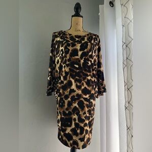 Enfocus Women’s Leopard print dress Size 14